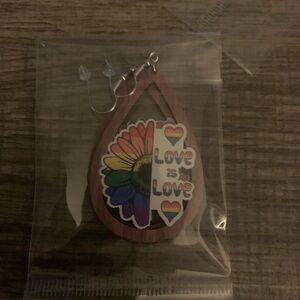 Pride love is love earrings